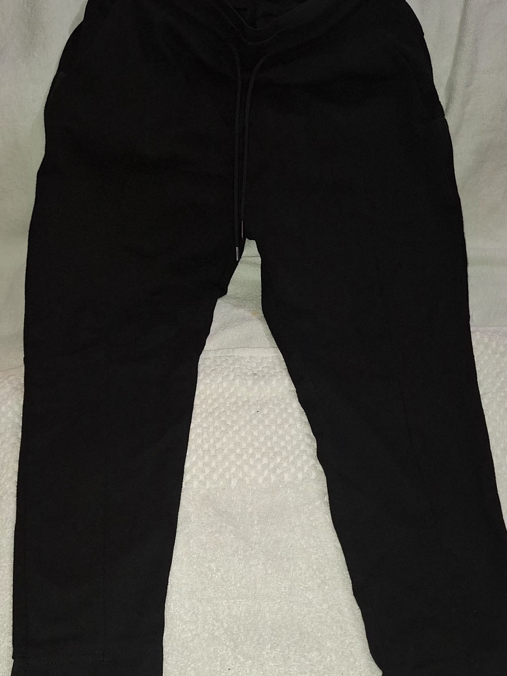 Zara Men's Black Stretch Joggers with Drawstring